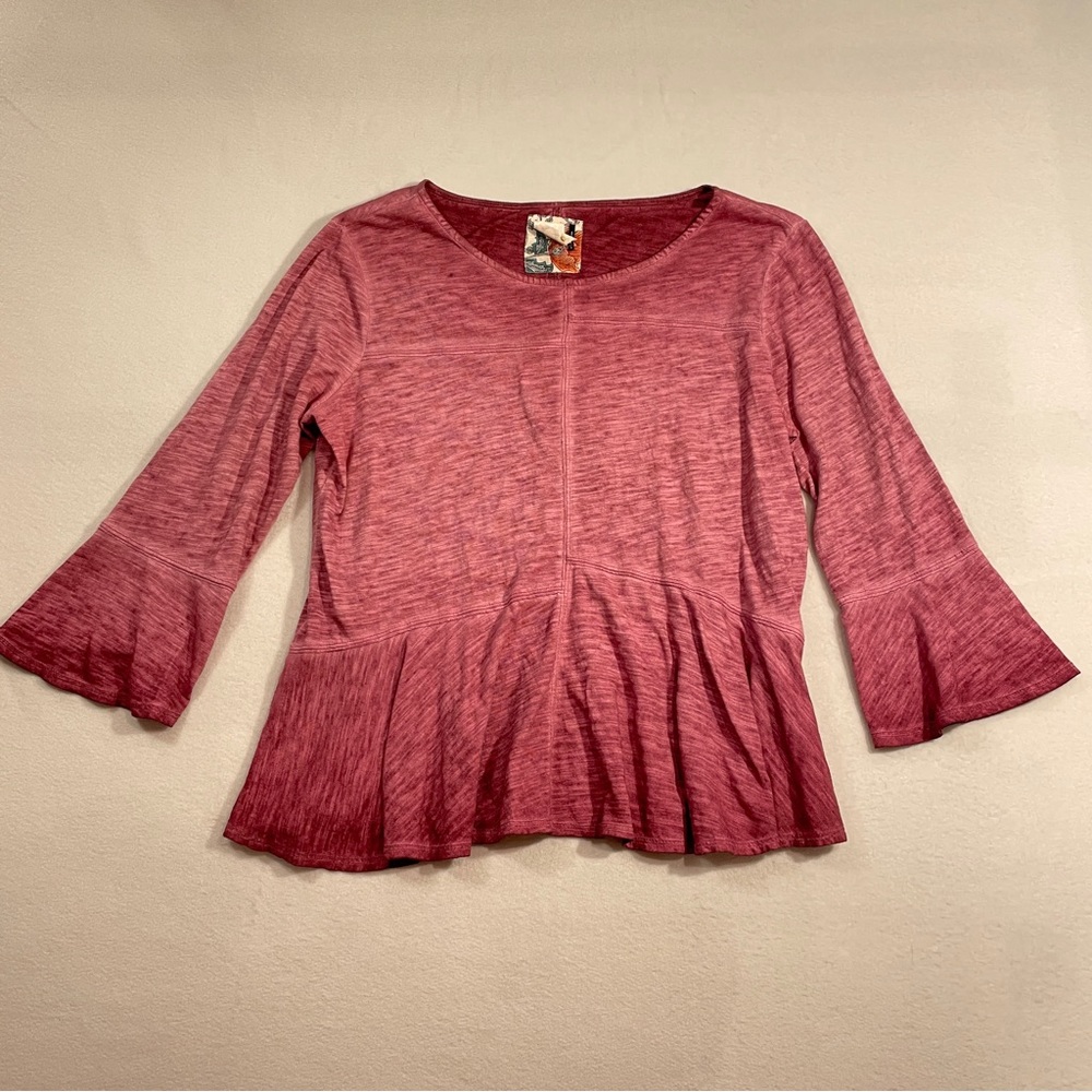 AKEMI + KIN & Anthropologie Bell Flare Sleeve Top Size Small